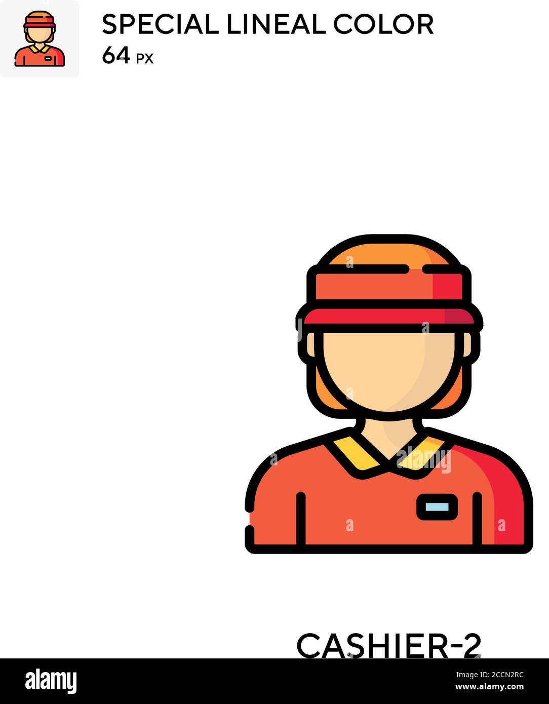 Cashier-2 Special lineal color icon. Illustration symbol design ...