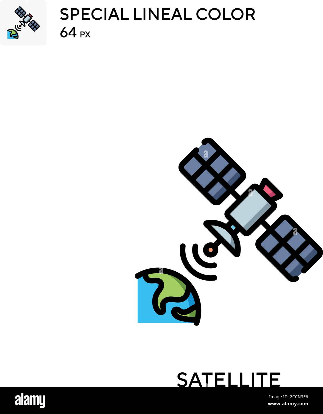 Satellite Special lineal color icon. Illustration symbol design ...
