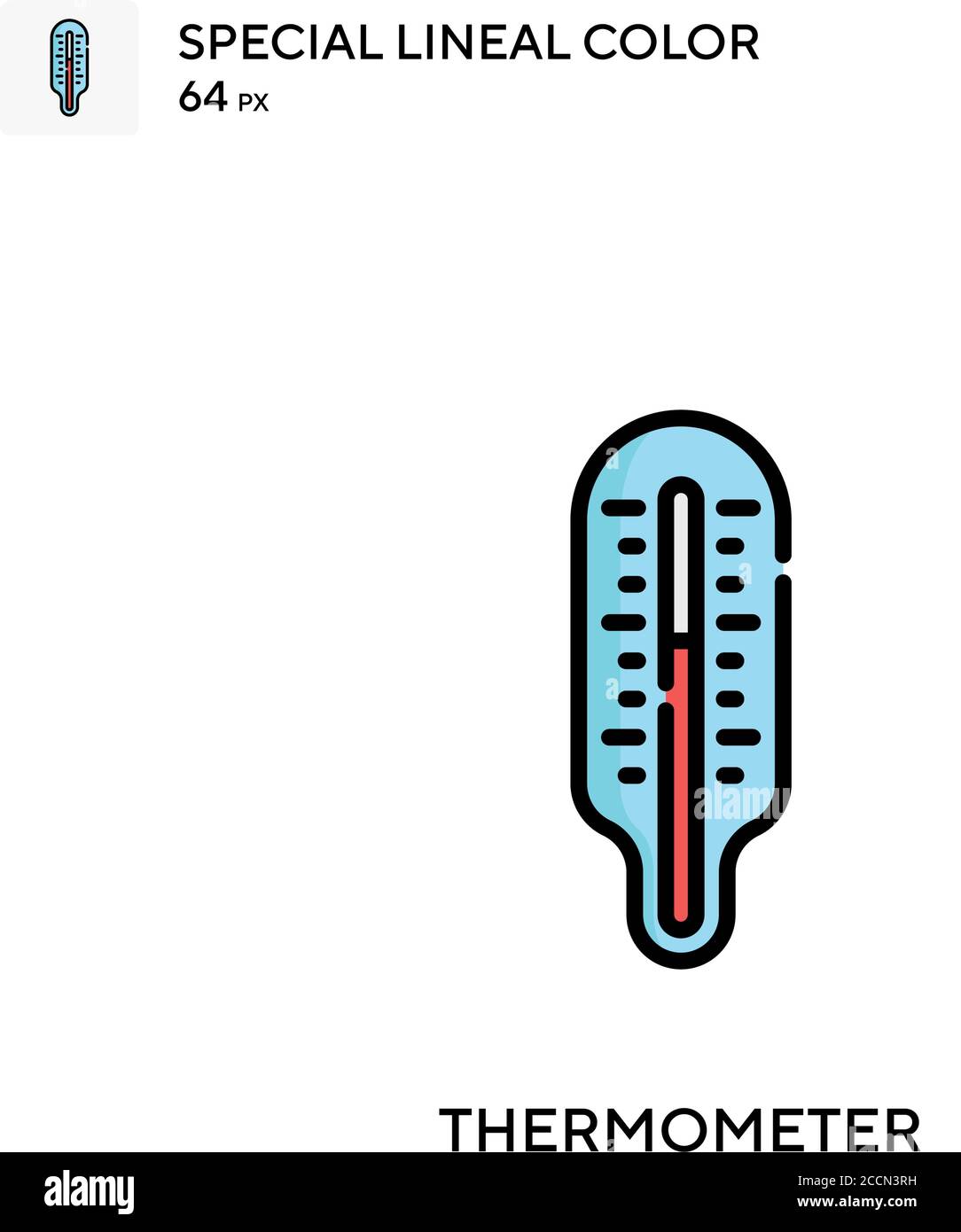 Thermometer Special lineal color icon. Illustration symbol design ...