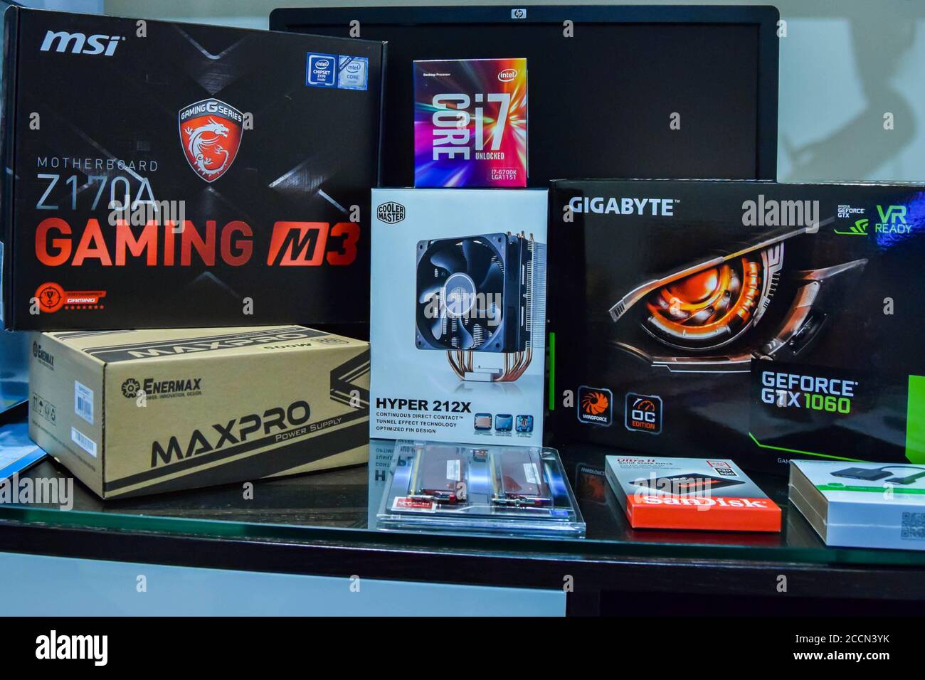 Gaming computer components Stock Photo Alamy