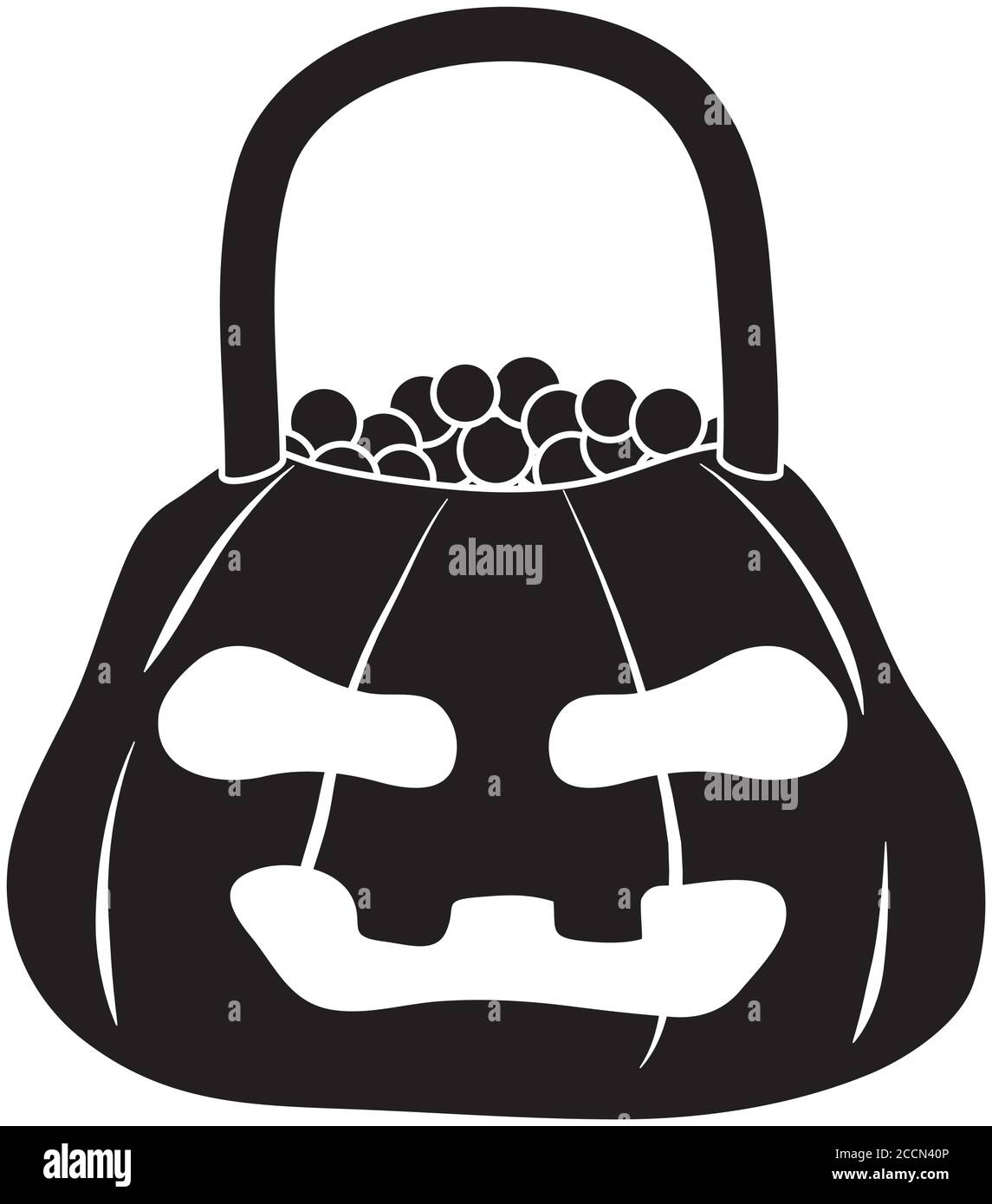 happy halloween, bucket pumpkin with candies trick or treat party ...