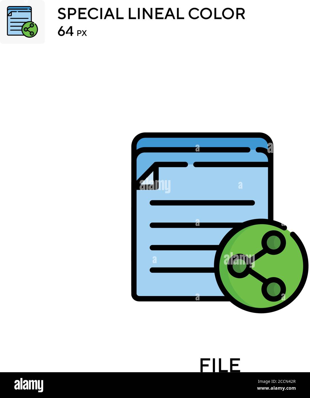 File Special lineal color icon. Illustration symbol design template for ...