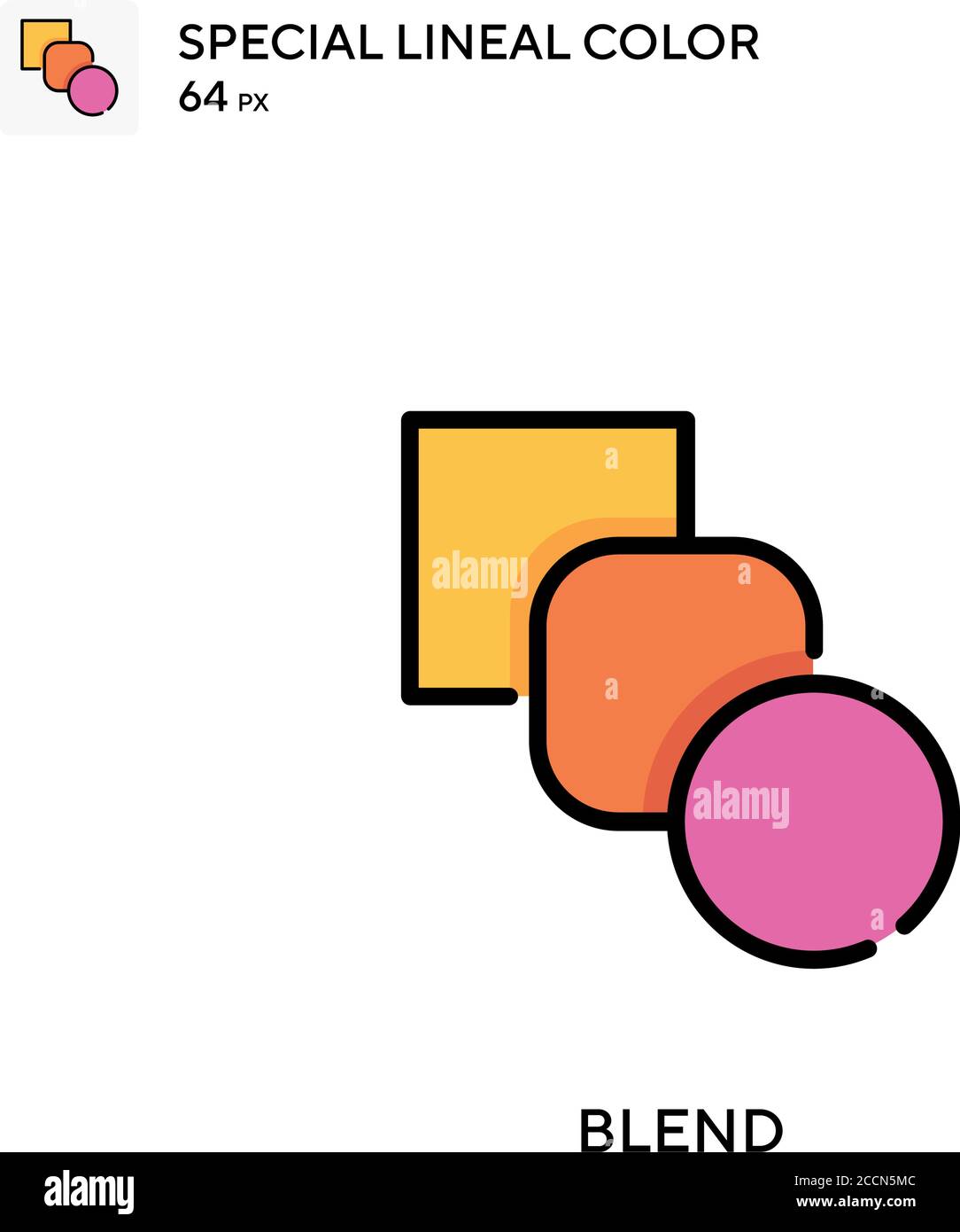 Blocks Hand drawn color icon. Modern vector illustration concepts. Easy ...