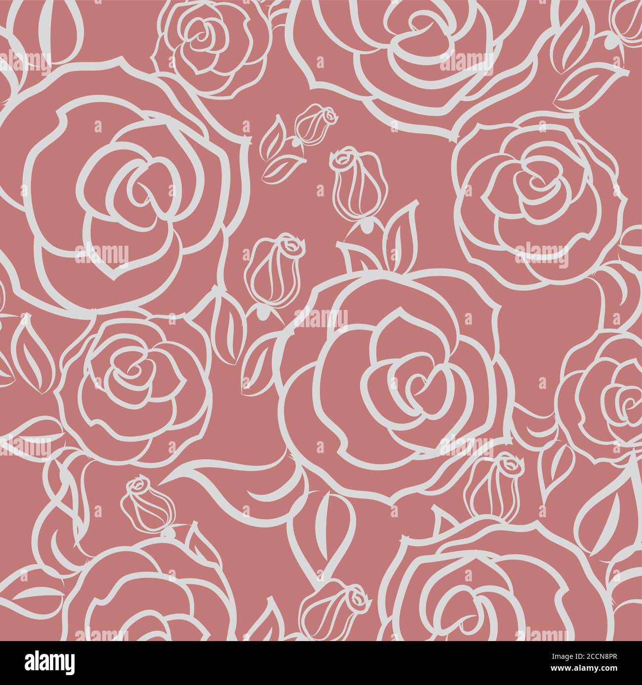 Flower Pattern Roses Outline Flowers rose outline drawing vector hi-res stock photography and images ...