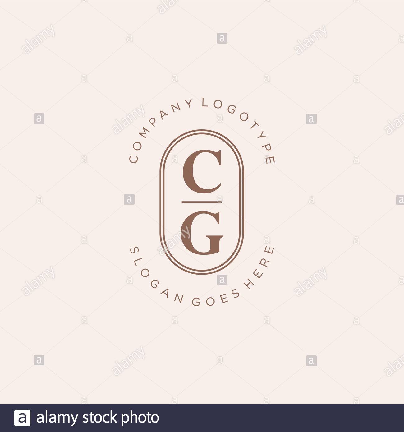 Initial Cg Beauty Monogram And Elegant Logo Design Stock Vector Image Art Alamy