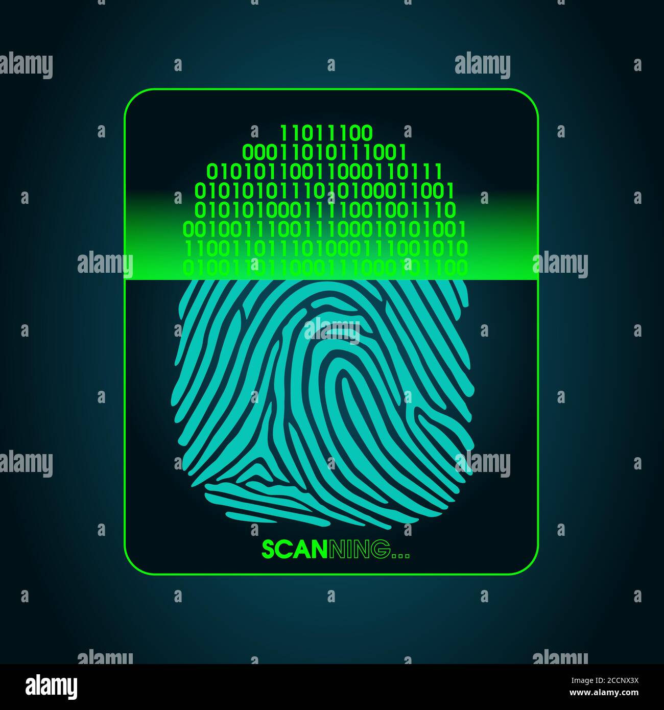 system of fingerprint scanning security devices Stock Vector Image