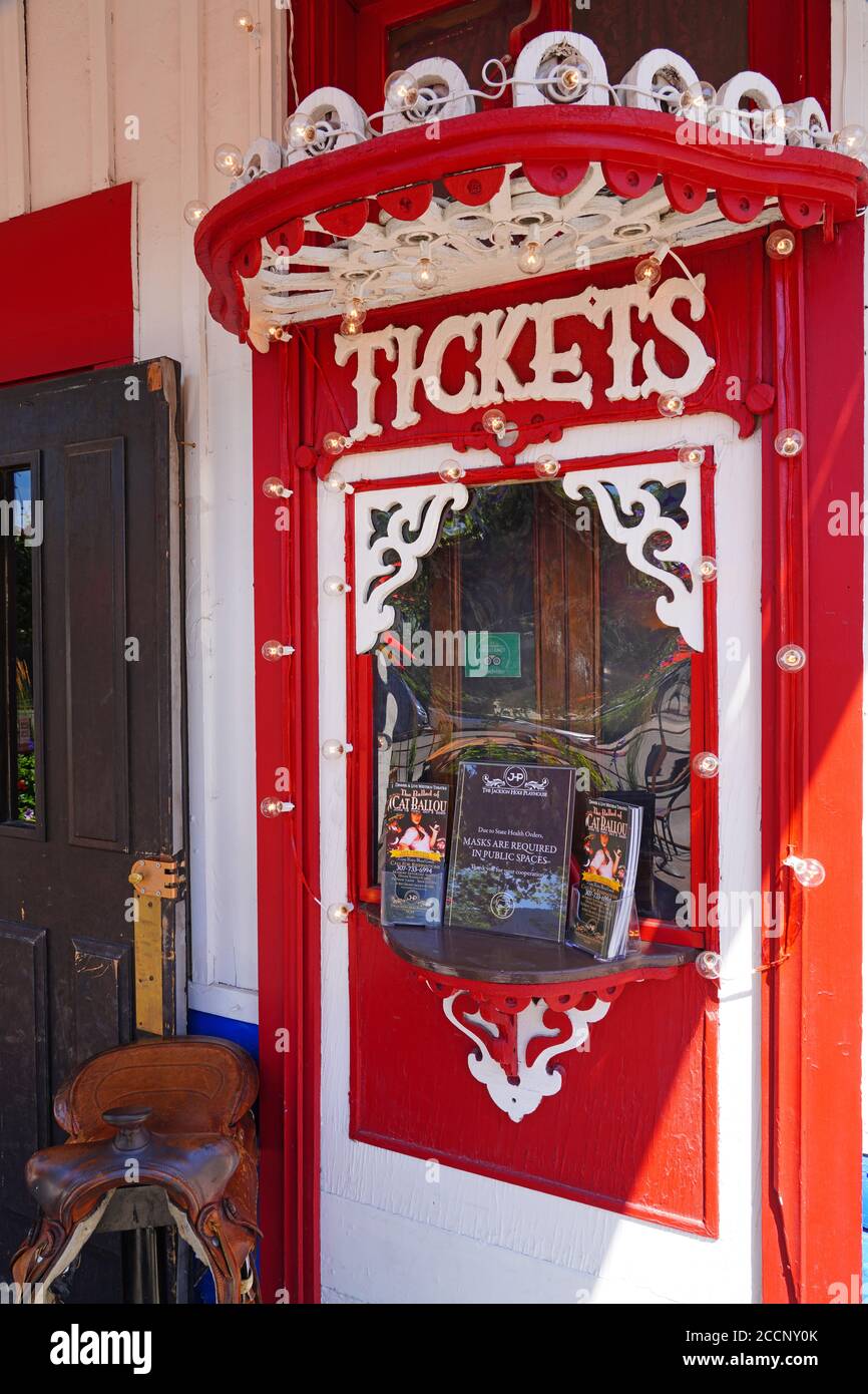 JACKSON HOLE, WY 1 AUG 2020 View of the Jackson Hole Playhouse, a