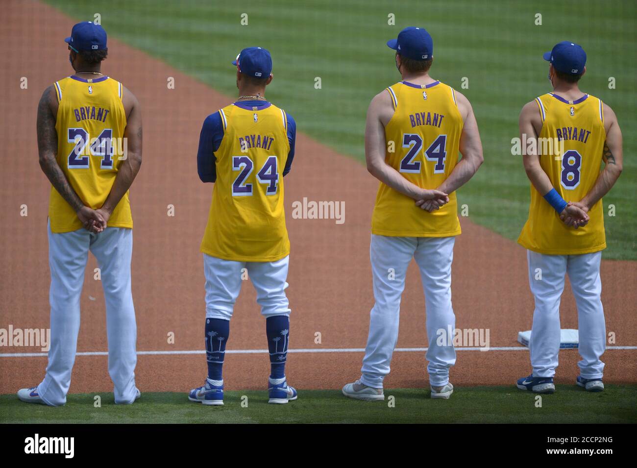 Here are the Kobe Bryant jersey's the Dodgers wore