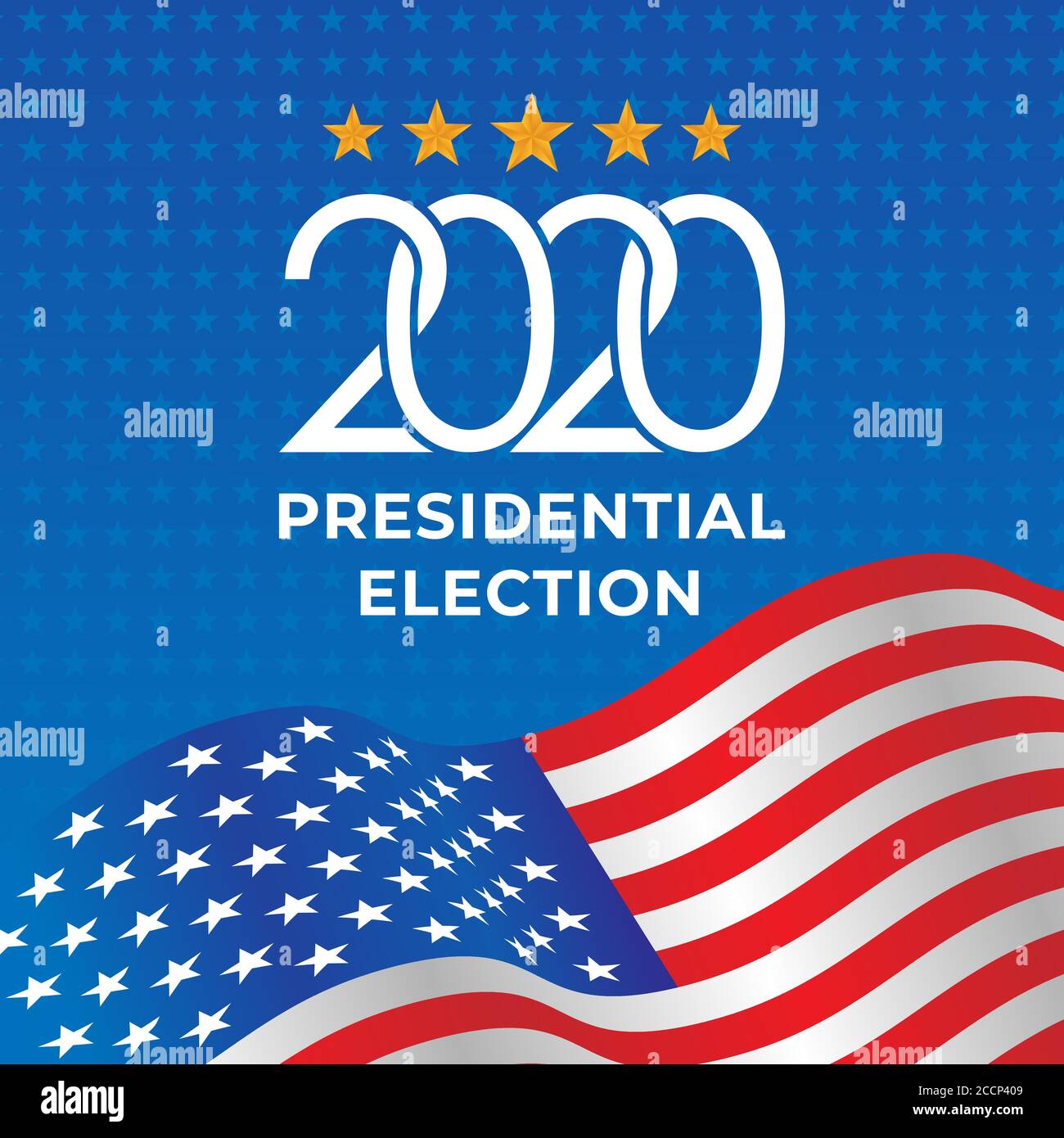 United States of America Presidential Election 2020 Vector illustration. USA Presidential Election 2020 Vector banner background design. 2020 US Presi Stock Vector