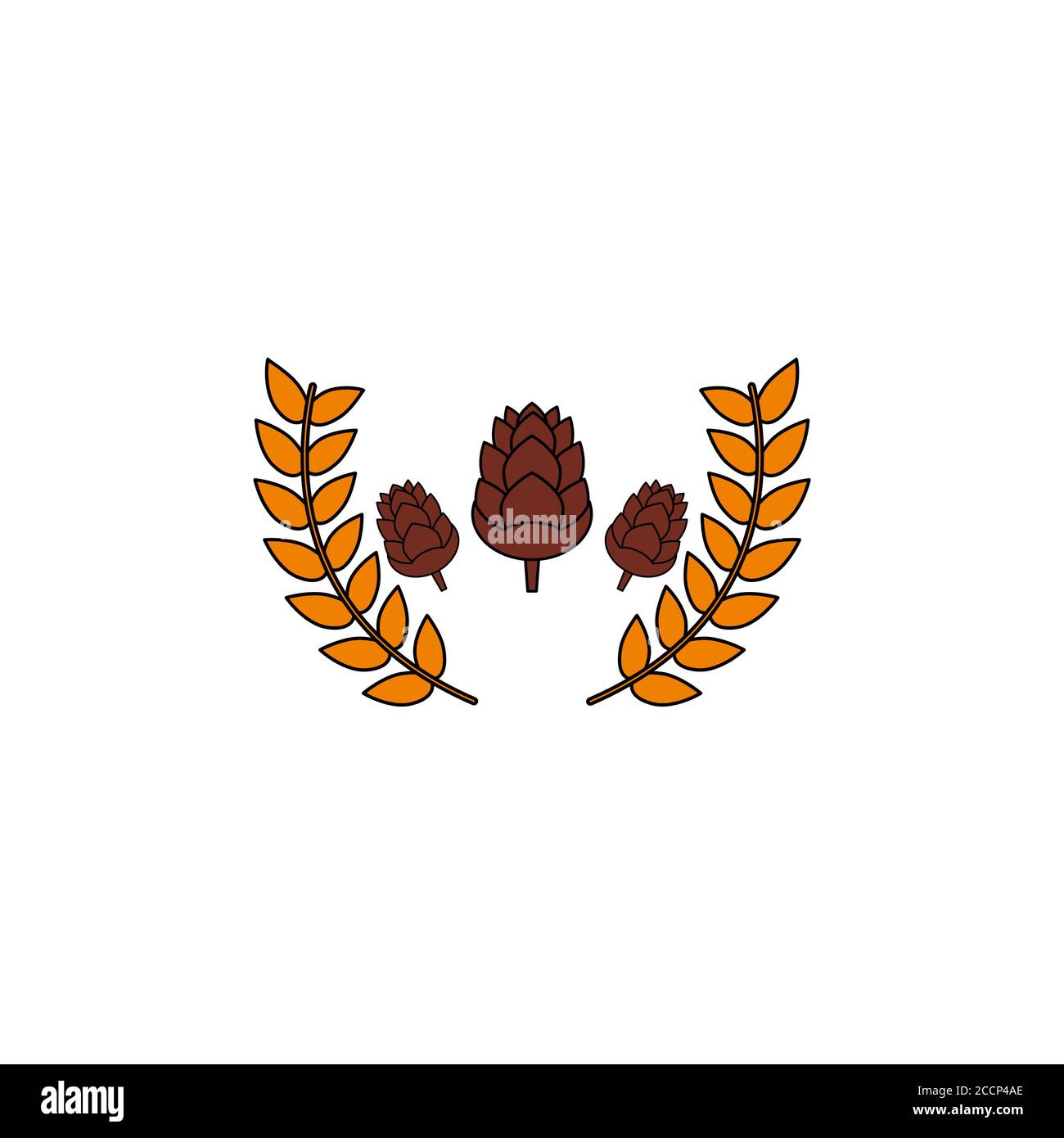beer hop vector design template illustration Stock Vector