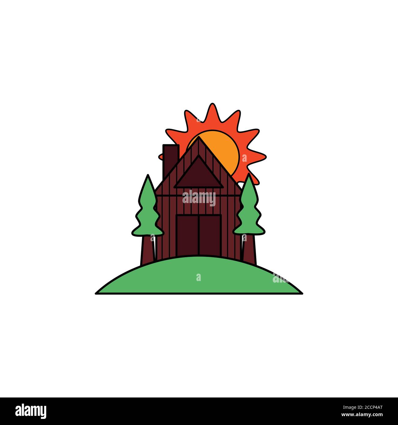 farm house icon logo vector design template illustration Stock Vector ...