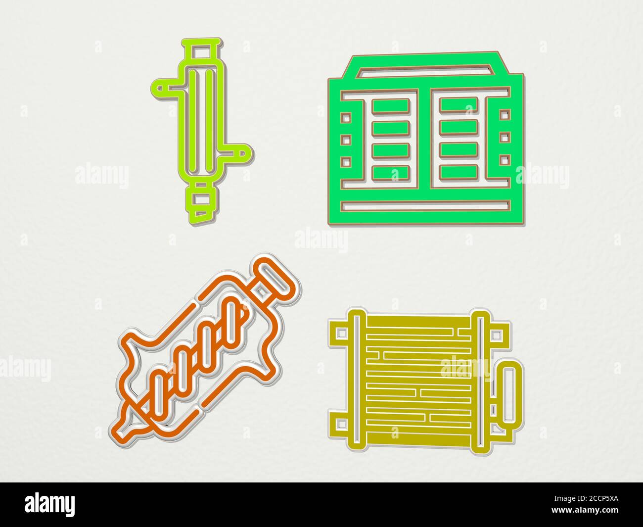 condenser 4 icons set, 3D illustration Stock Photo - Alamy