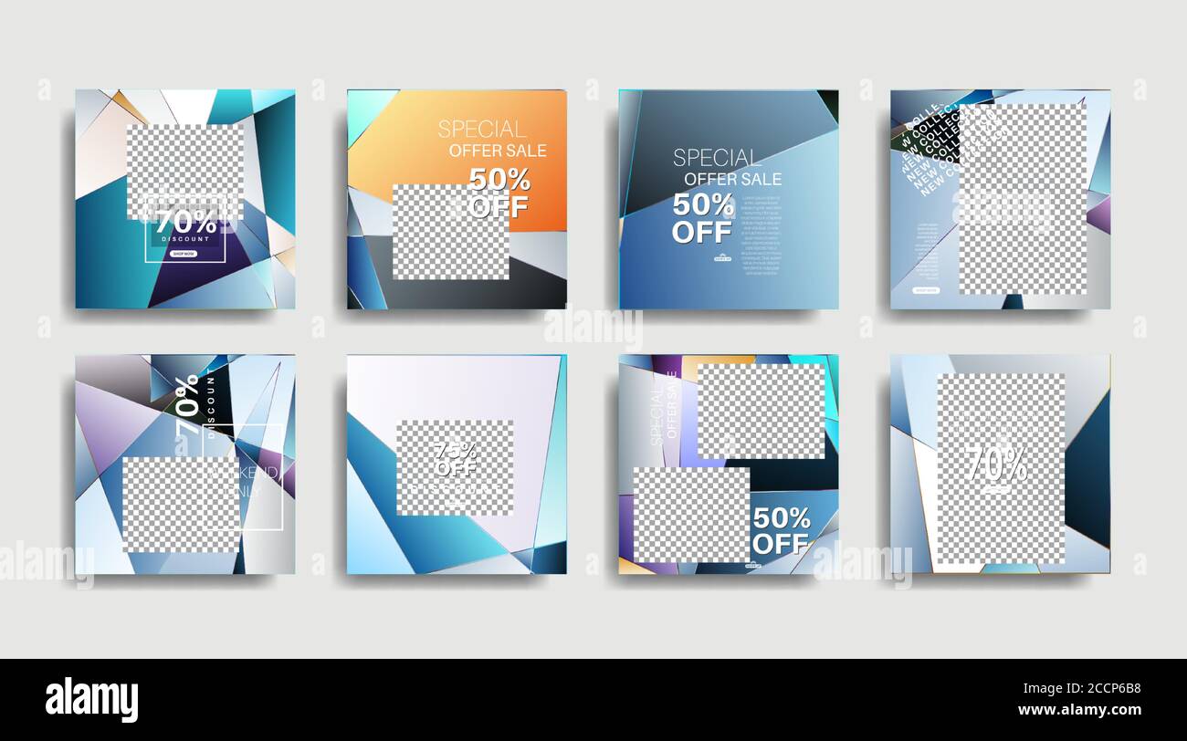 Modern promotion square web banner for social media . vector design ...