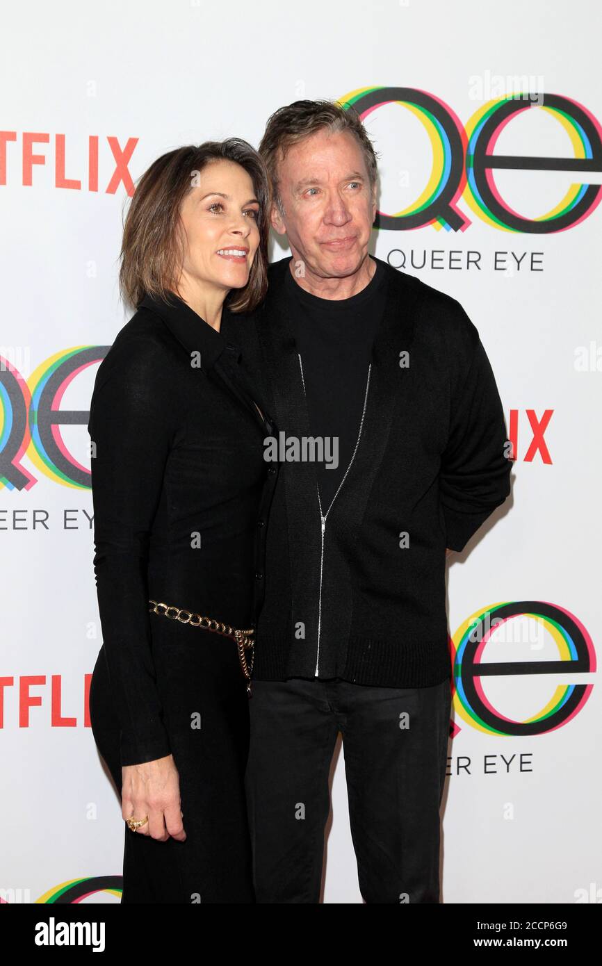 LOS ANGELES - FEB 7:  Tim Allen, Jane Hajduk at the Queer Eye Season One Premiere Screening at the Pacific Design Center on February 7, 2018 in West Hollywood, CA Stock Photo