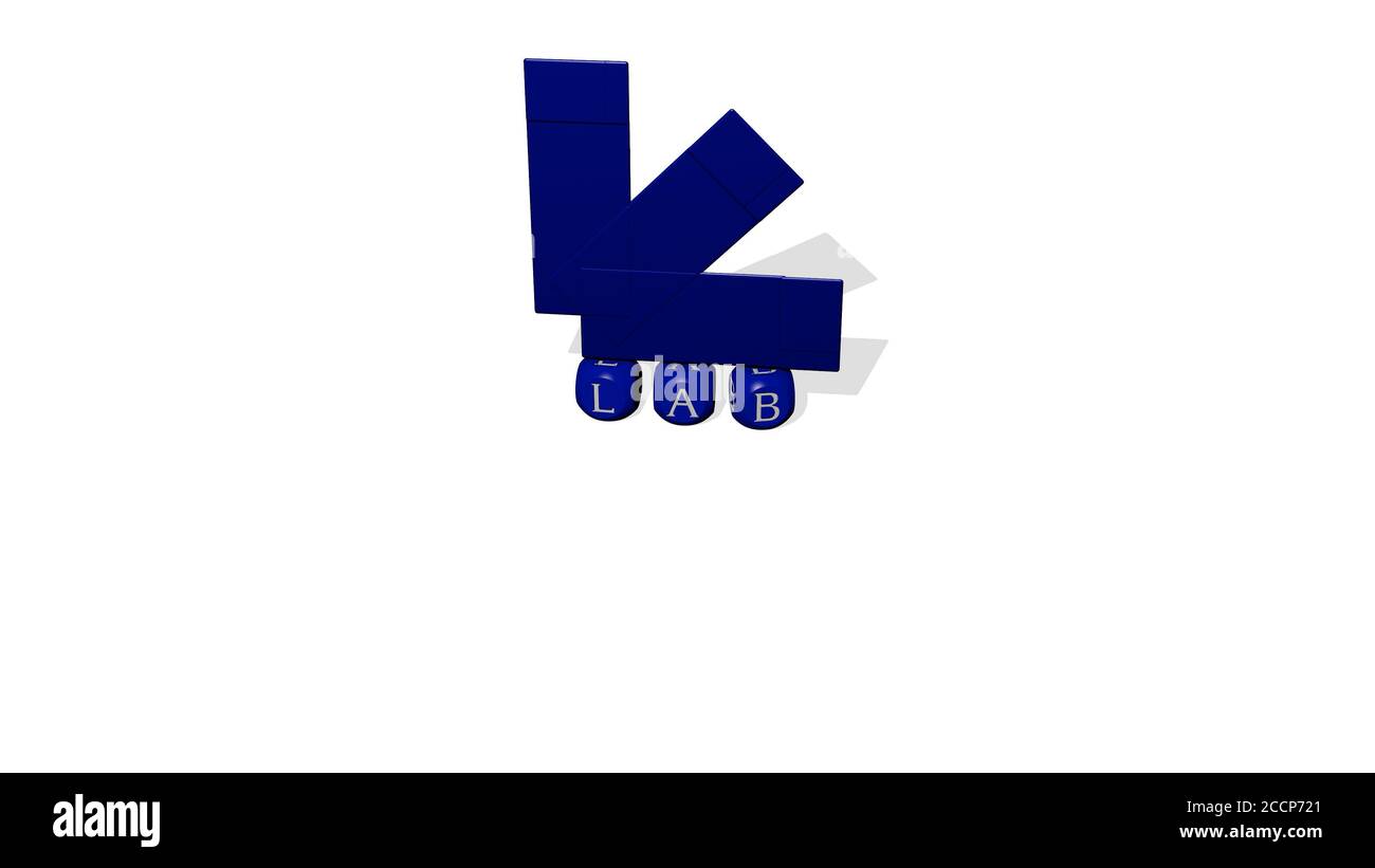 LAB 3D icon over cubic letters, 3D illustration Stock Photo - Alamy
