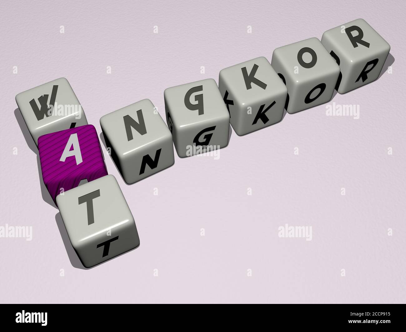 ANGKOR WAT crossword by cubic dice letters 3D illustration Stock Photo ANGKOR WAT crossword by cubic dice letters 3D illustration Stock Photo