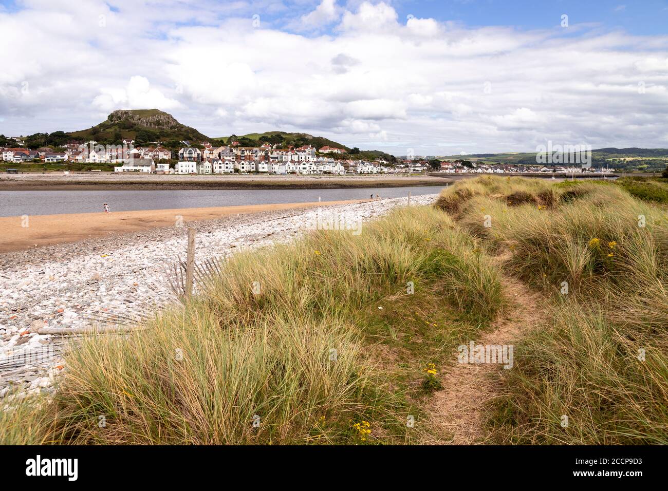Deganwy and Conwy Morfa on the North Wales coast Stock Photo