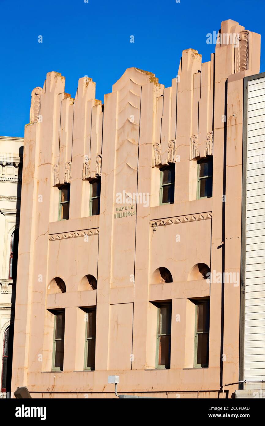 Ballarat Australia / The Art Deco Style, Davis’s Building in Sturt Street, Ballarat. Stock Photo