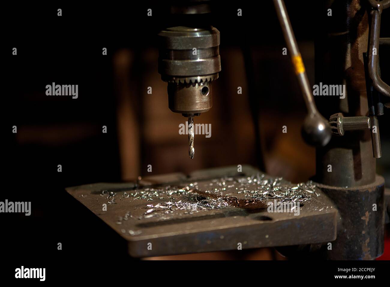 Drill bit to drill aluminum , blacksmith work tools Stock Photo Alamy