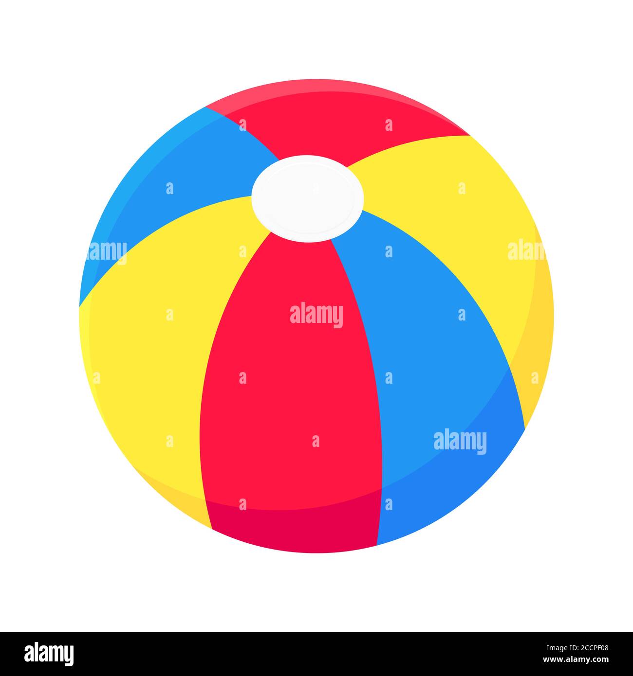 Bouncing beach ball flat style design vector illustration icon sign Stock Vector