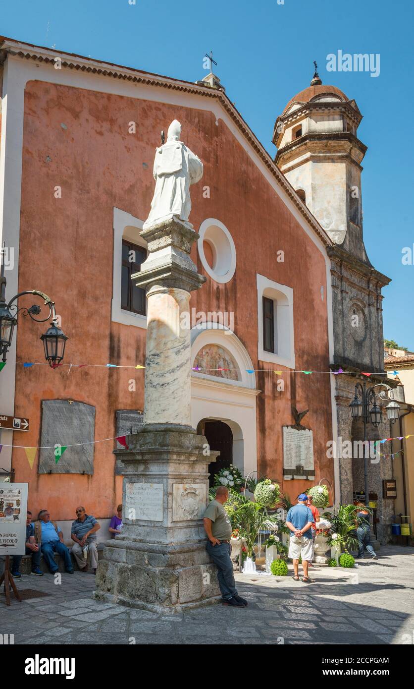 The Anunziata Church in the little town of Maratea, Basilicata, Southern Italy. Stock Photo