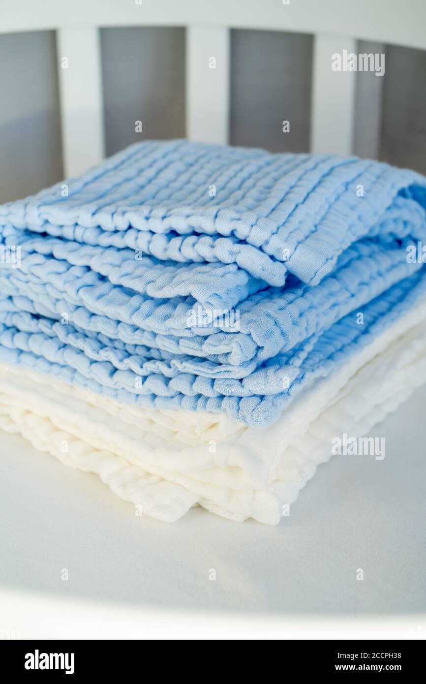 blue muslin blanket