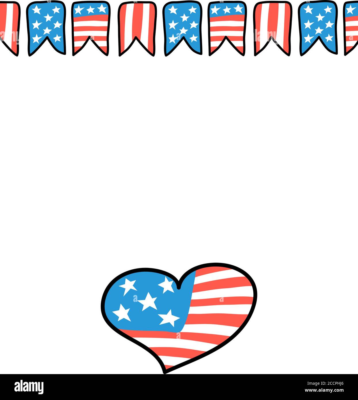 USA Independence Day Postcard. American Flag Ribbon Heart Vertical Card. 4  July Greeting Card. American Independence Day Party Decor. Patriot Postcard  Stock Vector Image & Art - Alamy