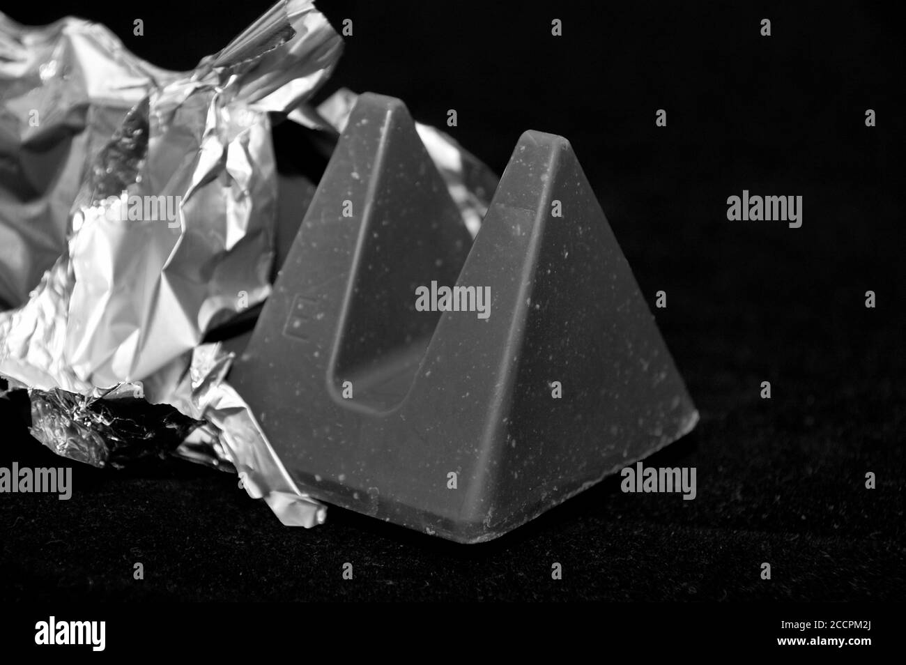 Black and White image of Chocolate Stock Photo