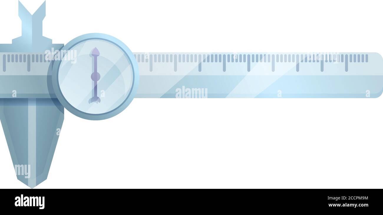 Calibrated caliper icon. Cartoon of calibrated caliper vector icon for