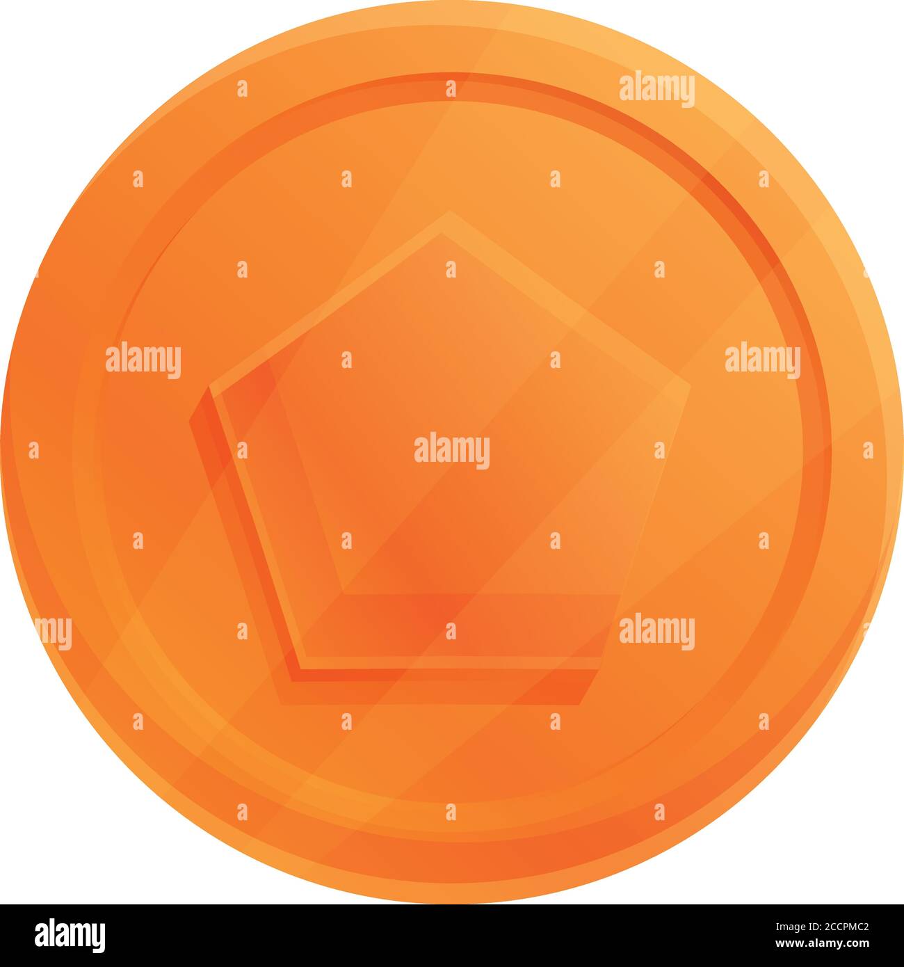 Brown game token icon. Cartoon of brown game token vector icon for web ...