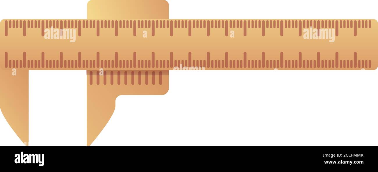 Bronze caliper icon. Cartoon of bronze caliper vector icon for web