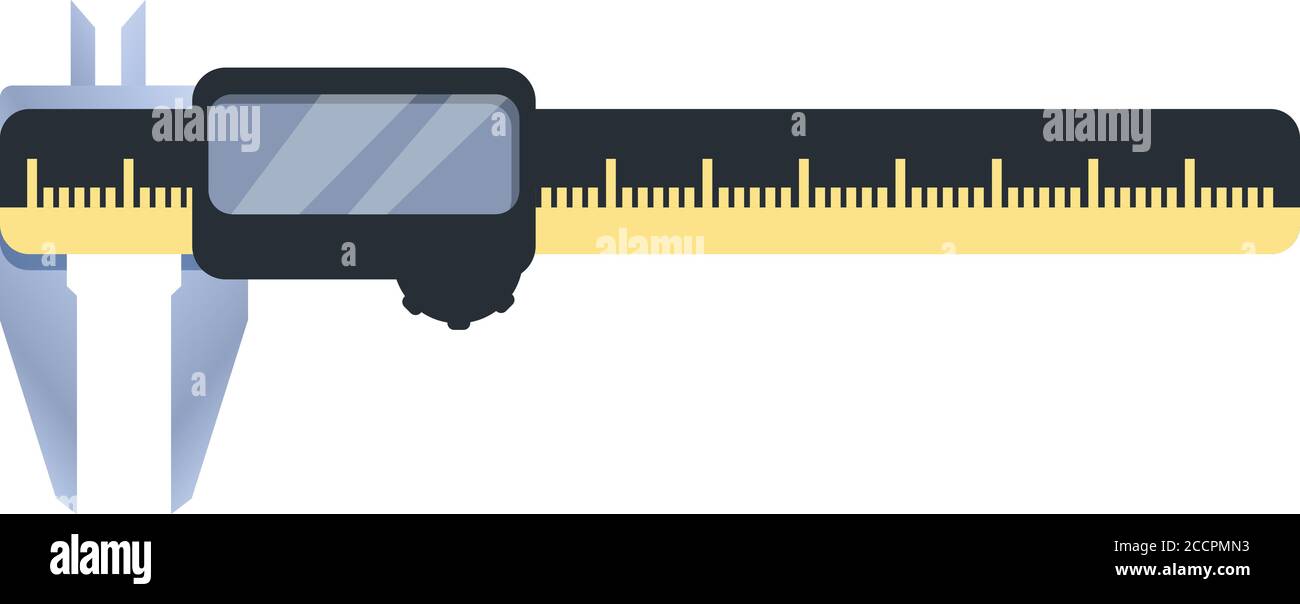 Digital caliper icon. Cartoon of digital caliper vector icon for web