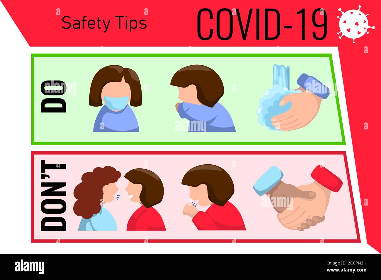 COVID Virus Hygiene sticker dont cough