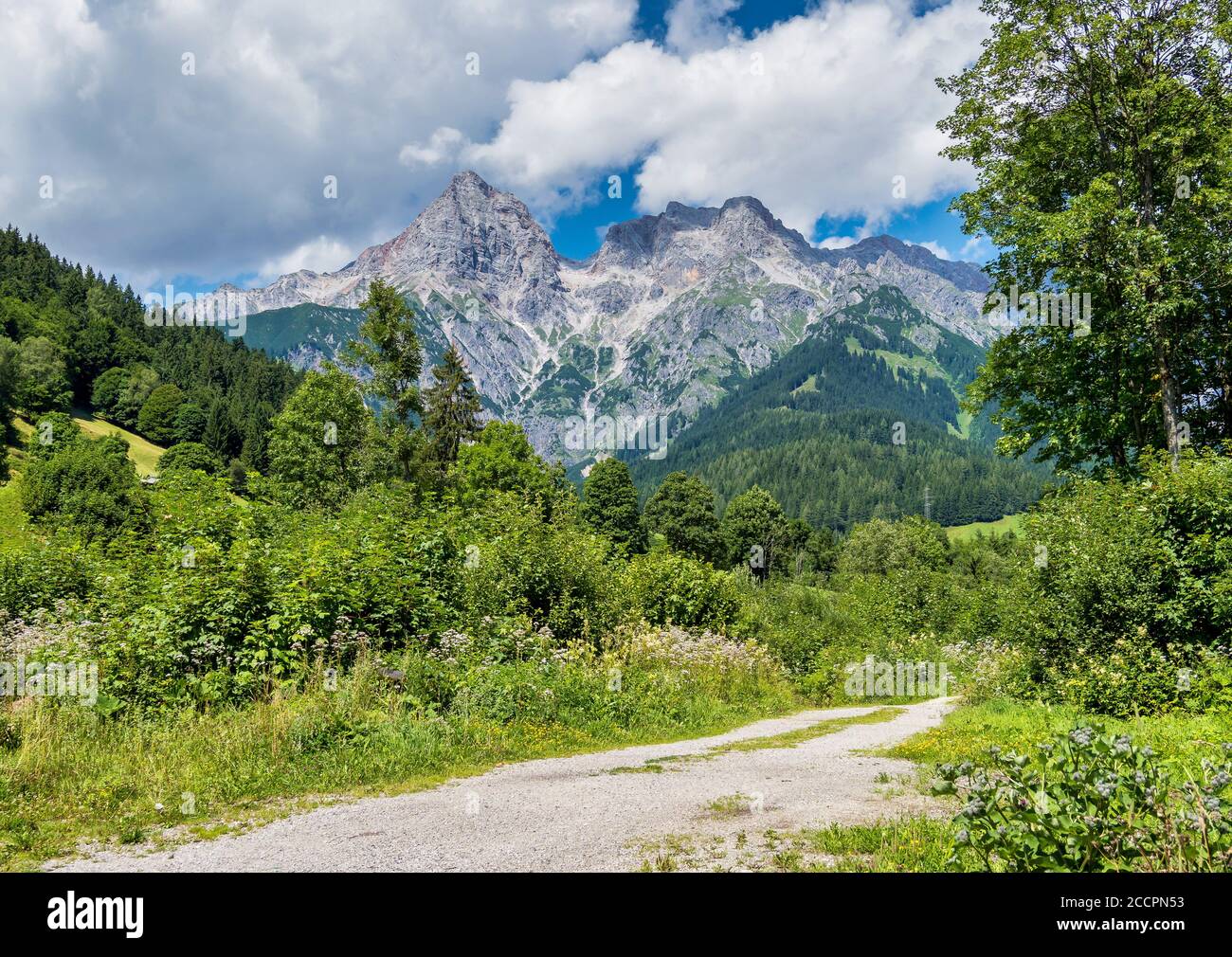 Mountains near Hinterthal and Maria Alm at the Steinerne Meer in Austria, Europe Stock Photo