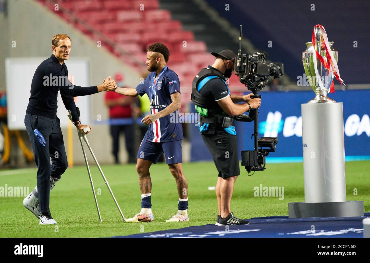 Lisbon Lissabon Portugal 23rd August 2020 Thomas Tuchel Psg Trainer Neymar Psg 10 Sad Team Fcb