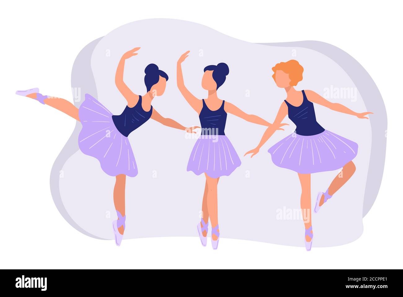 Dancing Ballet Animation Processes Female ballet dancers practicing, preparing for stage performance Stock ...