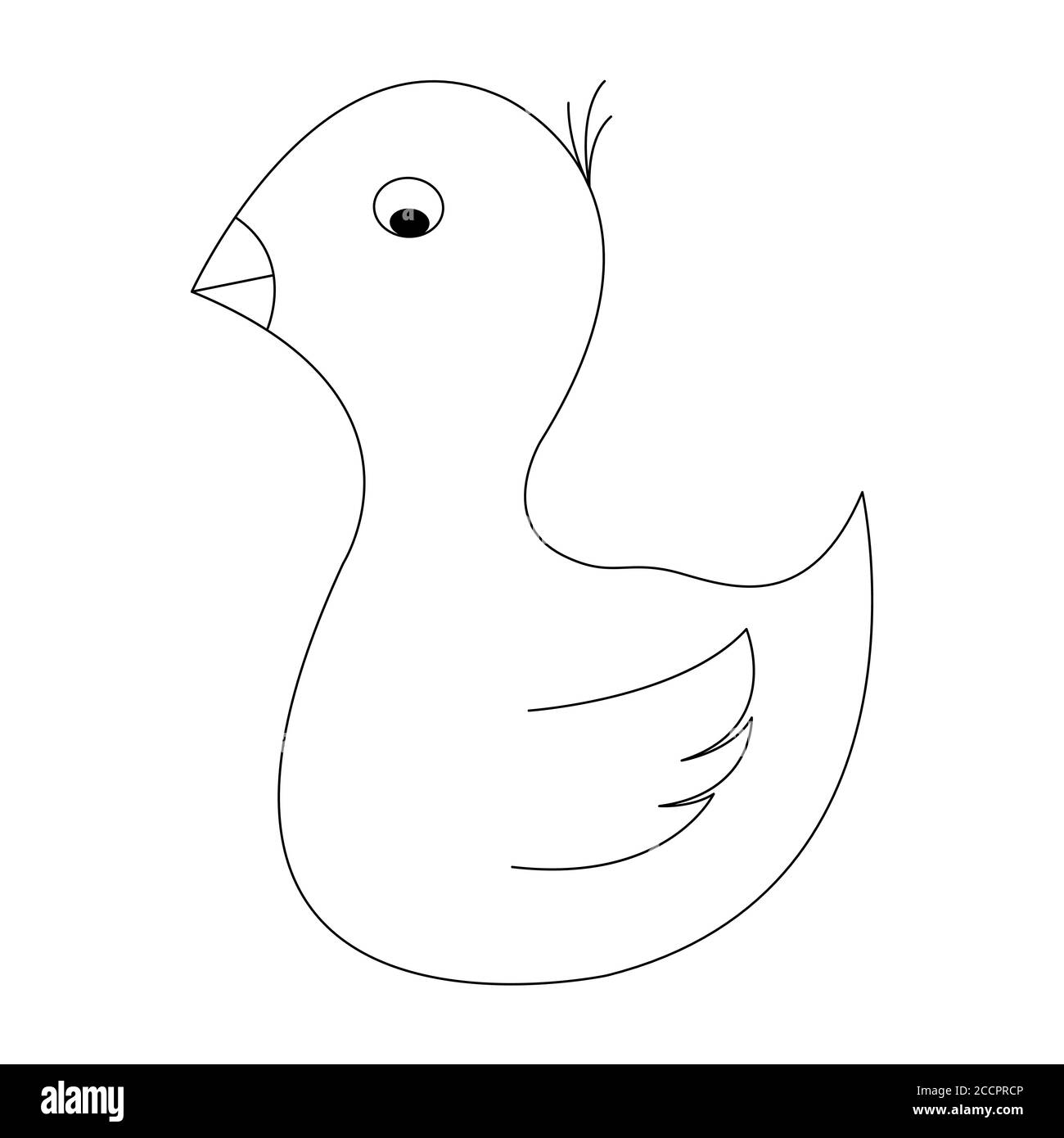 Cartoon bird outline. Vector illustration isolated on white background.  Decoration for greeting cards, posters, flyers, prints for clothes Stock  Vector Image & Art - Alamy