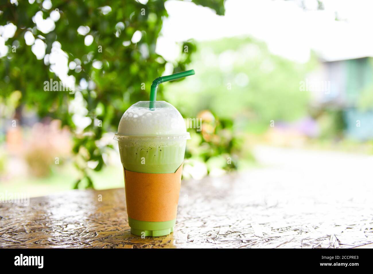 Set of Variety Iced Matcha - Glasses of Green Tea Latte, Pure Green Tea  with Water and Green Tea Macchiato Stock Image - Image of drink, flavor:  187991061