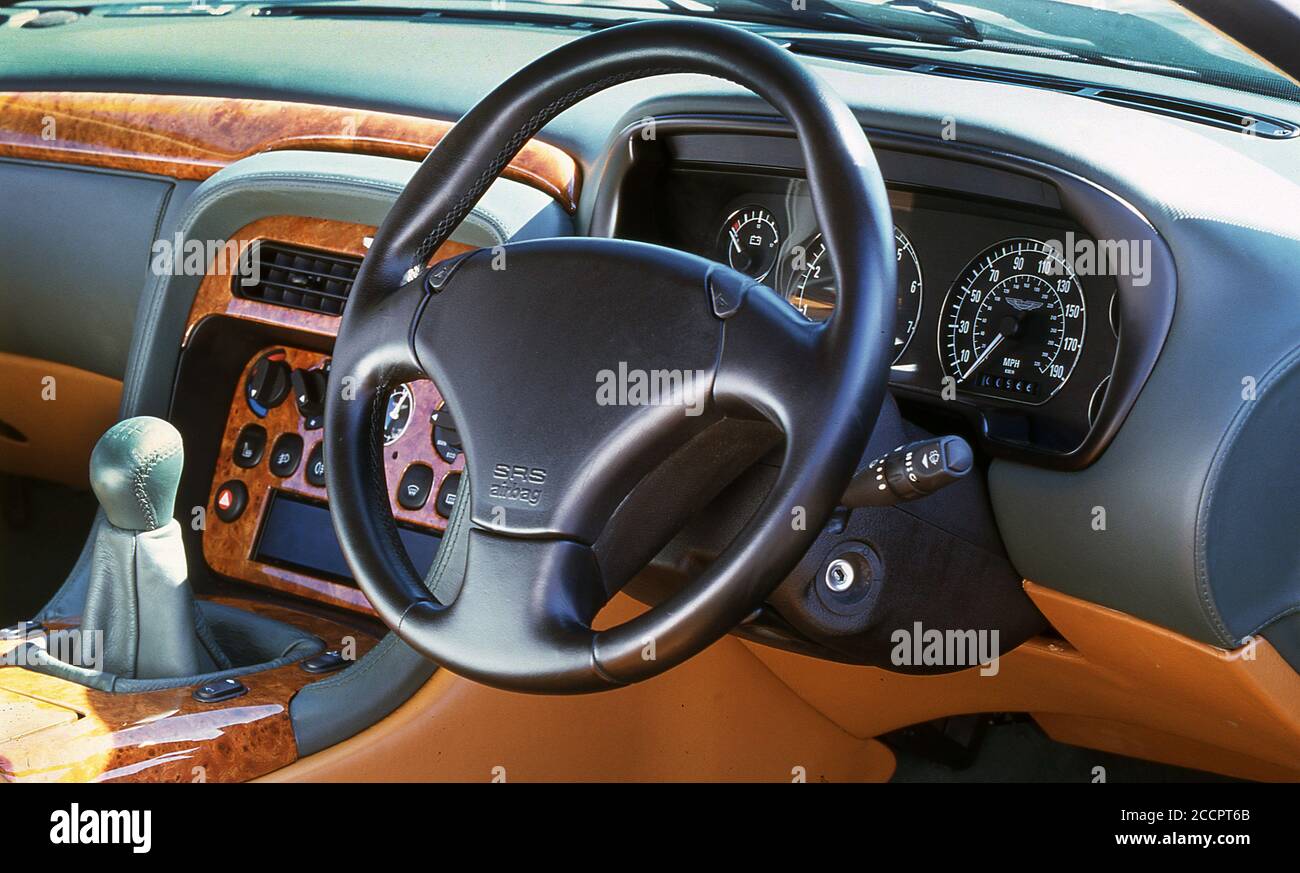 1999 Aston Martin DB7 Vantage interior Stock Photo