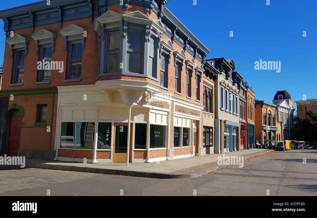 Storefront set in Warner Brothers studio, Burbank California, United