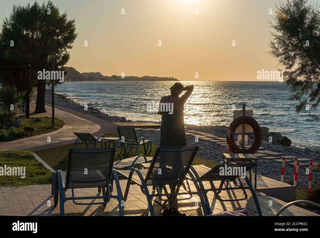 Sunprime Miramare Beach holiday resort in Rhodes,Greece Stock Photo