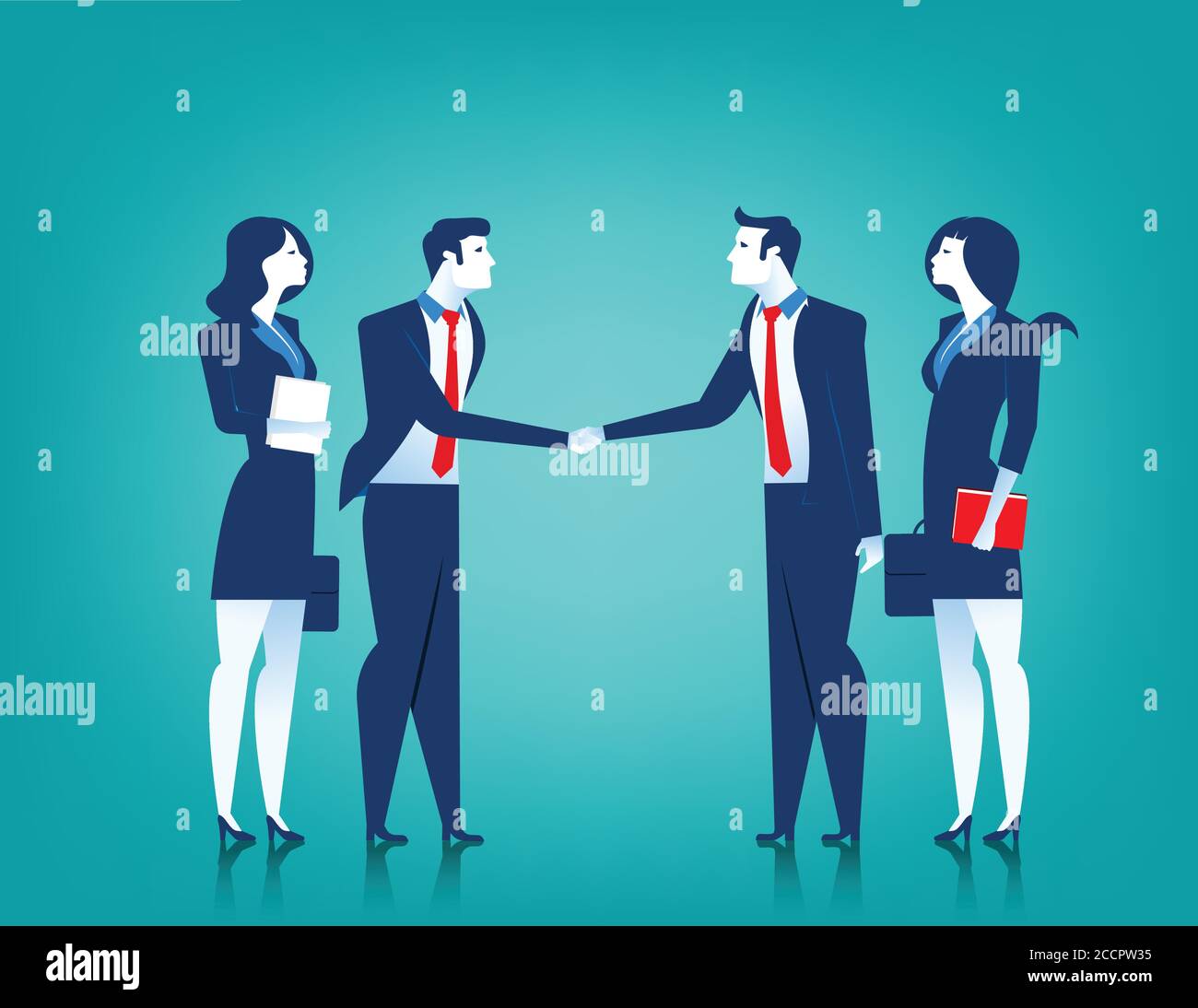 Agreement cooperation. Business team shaking hands. Concept business