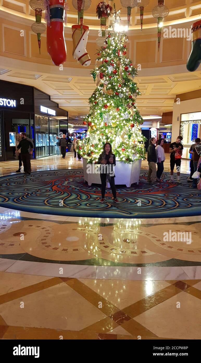Las Vegas high-end shopping, Bellagio Hotel & Casino, Las Vegas Nevada, United States Stock Photo