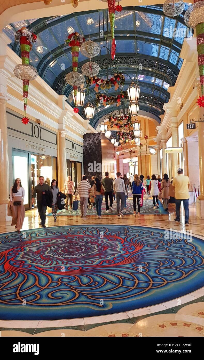 Las Vegas high-end shopping, Bellagio Hotel & Casino, Las Vegas Nevada, United States Stock Photo