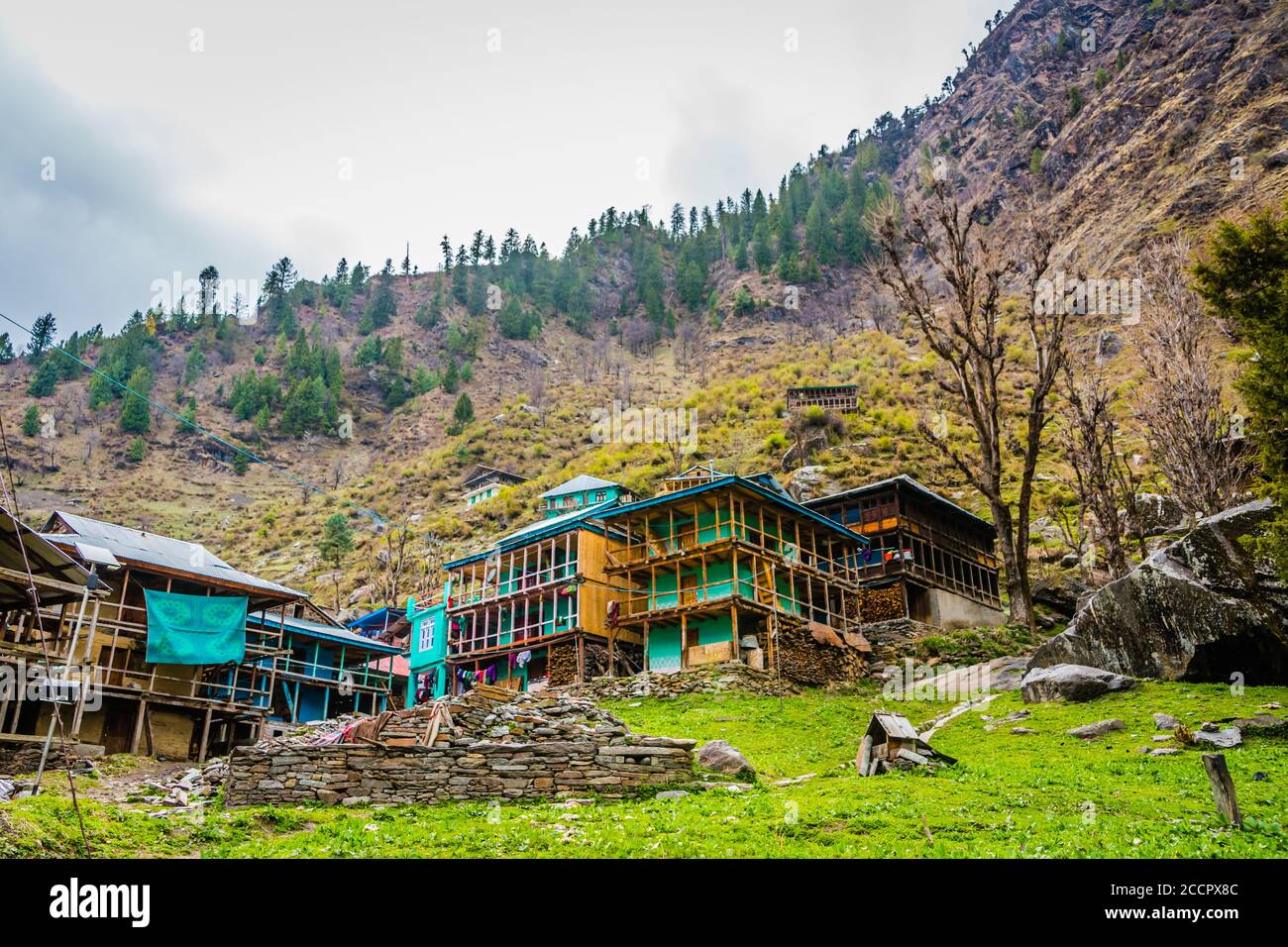 Village architecture hill hi-res stock photography and images - Alamy