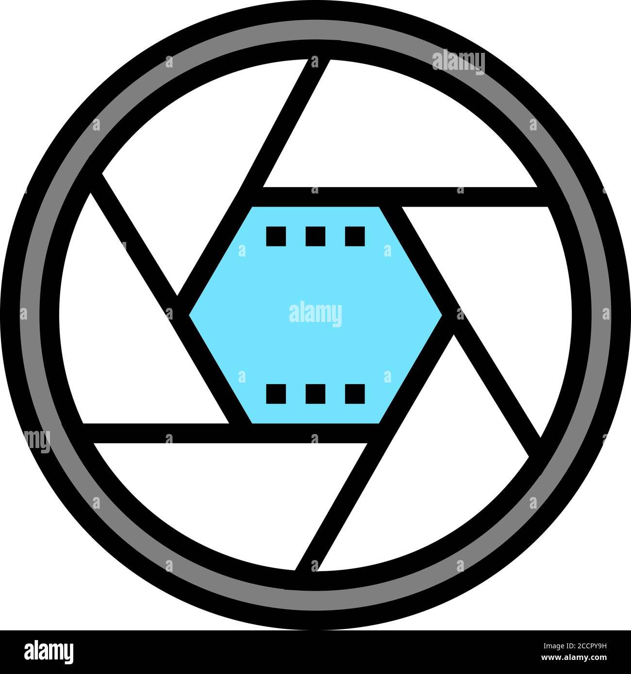 lens shot capture color icon vector illustration Stock Vector Image ...