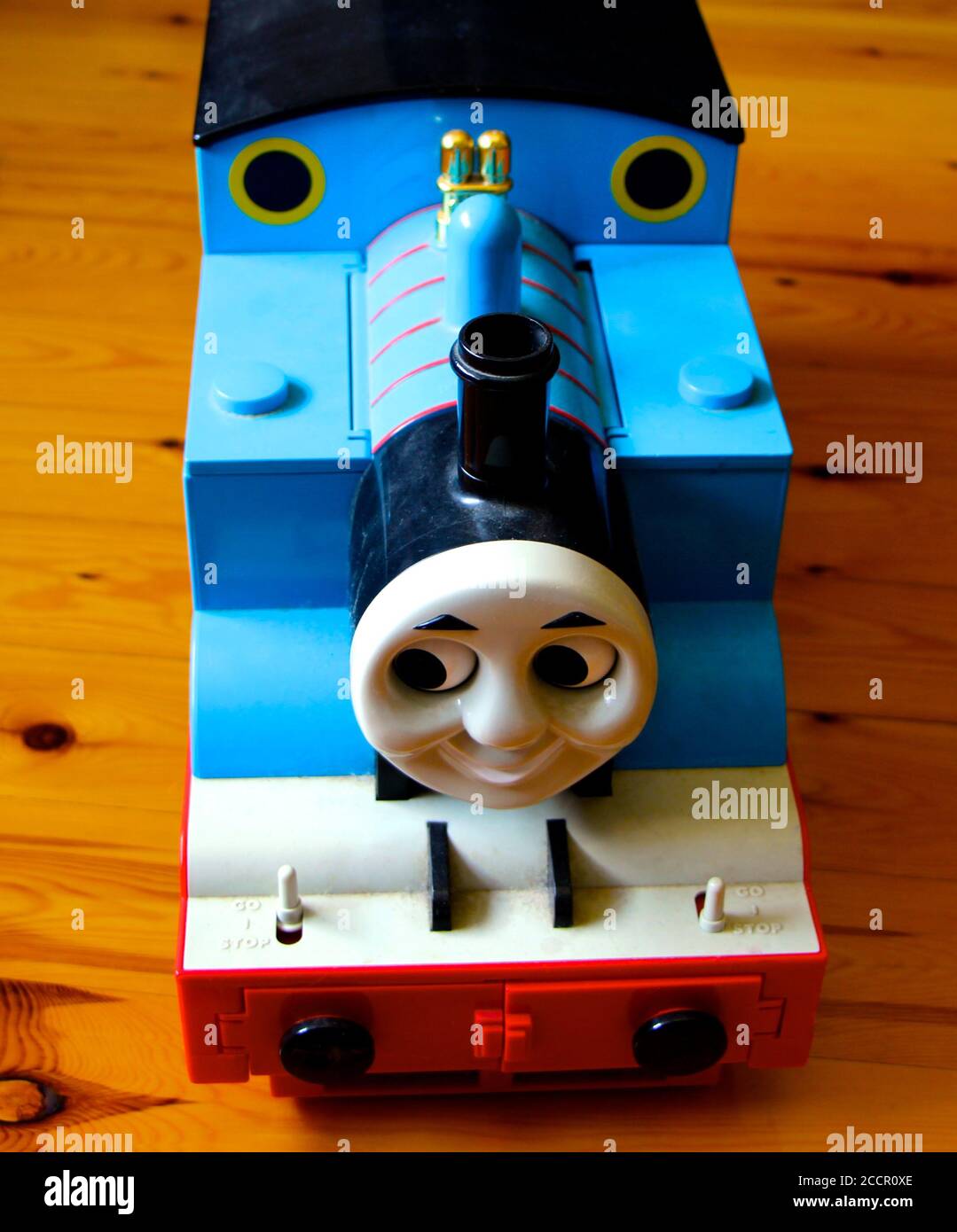 Photo of a Thomas the Tank Engine classic giant toy train containing train  track and small battery powered trains Stock Photo - Alamy