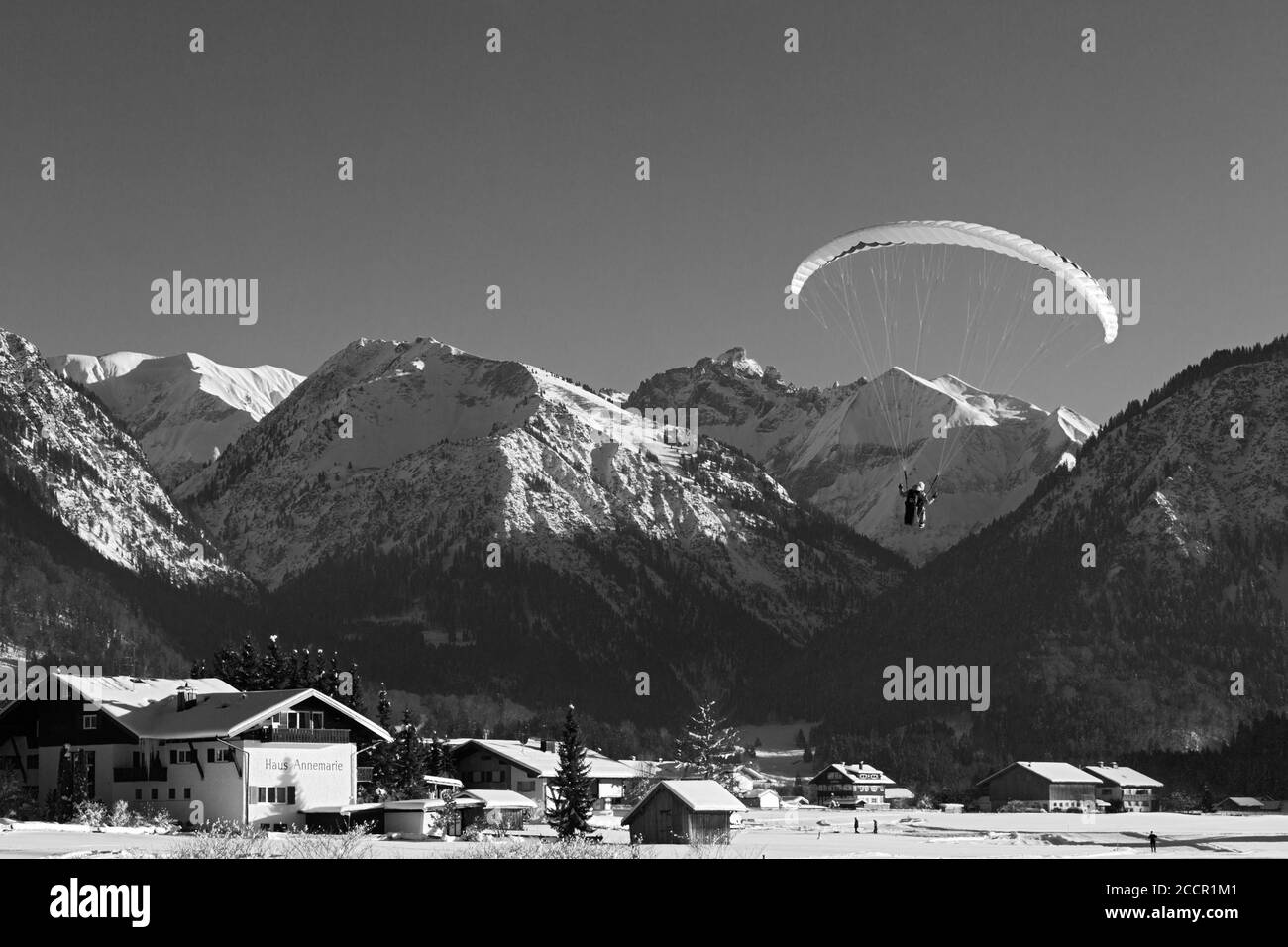 Paragleiter, Allgäuer Alpen, Oberstdorf Stock Photo