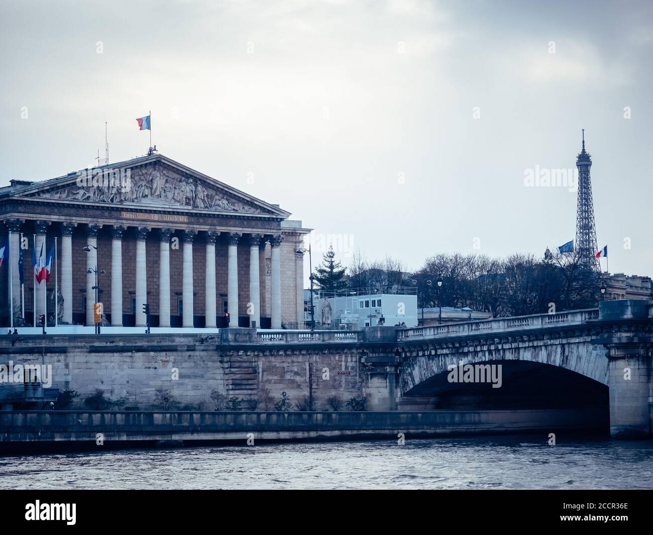 Beautiful shot of Palais Bourbon, Paris France Stock Photo