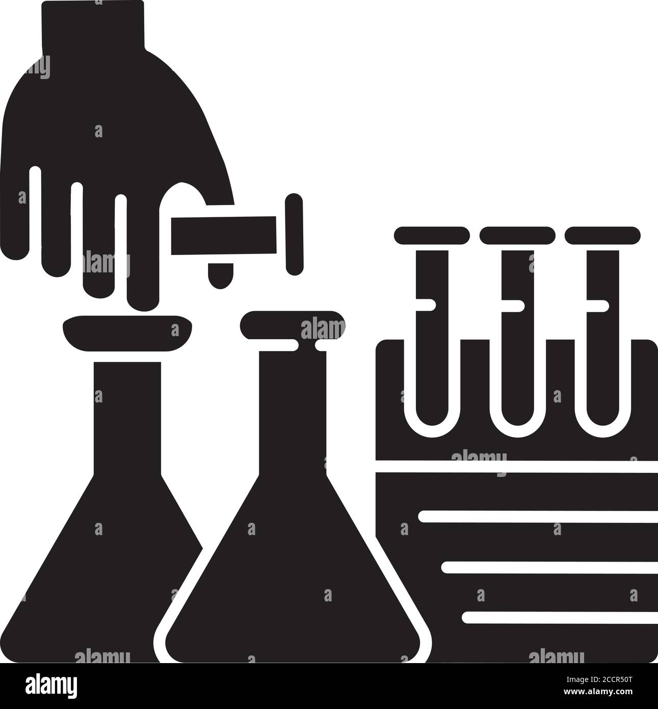DIY science black glyph icon Stock Vector